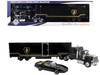 1980 GMC General Truck with Box Trailer Black with Gold Stripes and 1982 Pontiac Firebird Trans Am Black Knight Set North American Vintage Truck Collection Limited Edition to 252 pieces Worldwide 1/43 Diecast Model Iconic Replicas 43-0639