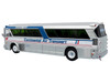 1964 MCI MC-5A Coach Bus Continental Air Transport Silver with Blue Stripes Vintage Bus & Motorcoach Collection Limited Edition to 504 pieces Worldwide 1/87 HO Diecast Model Iconic Replicas 87-0627