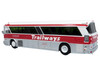 1964 MCI MC-5A Coach Bus Trailways Chicago White with Red Stripes Vintage Bus & Motorcoach Collection Limited Edition to 504 pieces Worldwide 1/87 HO Diecast Model Iconic Replicas 87-0630