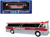 1964 MCI MC-5A Coach Bus Trailways Chicago White with Red Stripes Vintage Bus & Motorcoach Collection Limited Edition to 504 pieces Worldwide 1/87 HO Diecast Model Iconic Replicas 87-0630