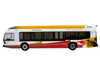 Nova Bus LFSH Hybrid Transit Bus MTA Maryland White with Red and Yellow Graphics The Bus & Motorcoach Collection Limited Edition to 504 pieces Worldwide 1/87 HO Diecast Model Iconic Replicas 87-0634