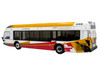 Nova Bus LFSH Hybrid Transit Bus MTA Maryland White with Red and Yellow Graphics The Bus & Motorcoach Collection Limited Edition to 504 pieces Worldwide 1/87 HO Diecast Model Iconic Replicas 87-0634