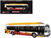 Nova Bus LFSH Hybrid Transit Bus MTA Maryland White with Red and Yellow Graphics The Bus & Motorcoach Collection Limited Edition to 504 pieces Worldwide 1/87 HO Diecast Model Iconic Replicas 87-0634