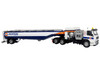 Volvo FM500 with Esterer Aviation Refueling Tanker Truck Gulf Aviation White with Blue Stripes Limited Edition 1/87 HO Diecast Model Iconic Replicas 87-0638