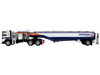 Volvo FM500 with Esterer Aviation Refueling Tanker Truck Gulf Aviation White with Blue Stripes Limited Edition 1/87 HO Diecast Model Iconic Replicas 87-0638