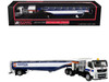 Volvo FM500 with Esterer Aviation Refueling Tanker Truck Gulf Aviation White with Blue Stripes Limited Edition 1/87 HO Diecast Model Iconic Replicas 87-0638