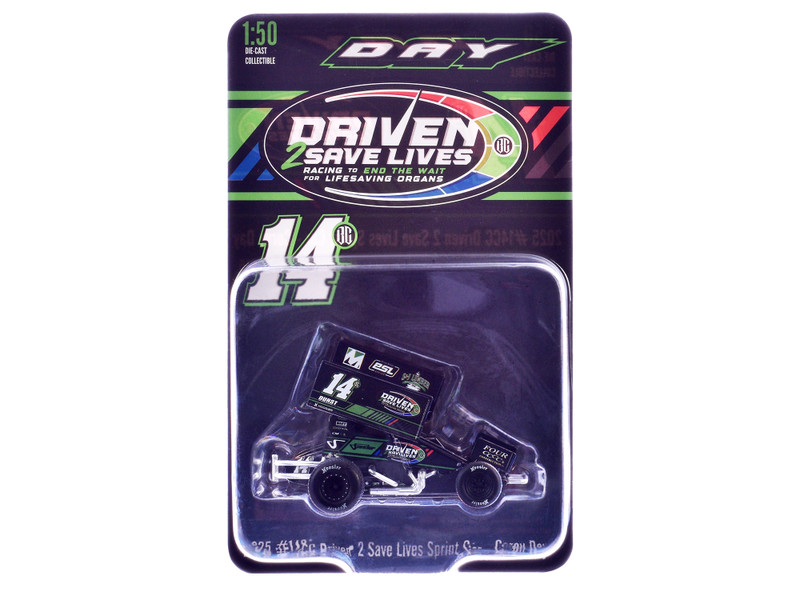 Winged Sprint Car #14CC Corey Day Blue Version Driven 2 Save Lives