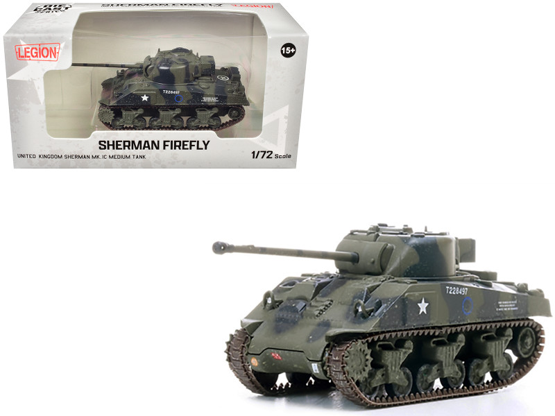 Sherman Firefly Mk.VC Medium Tank Polish 1st Armoured Division Black Devils Battle of Falaise France 1944 Polish Armed Forces in the West 1/72 Diecast Model Legion LEG-12010LJ