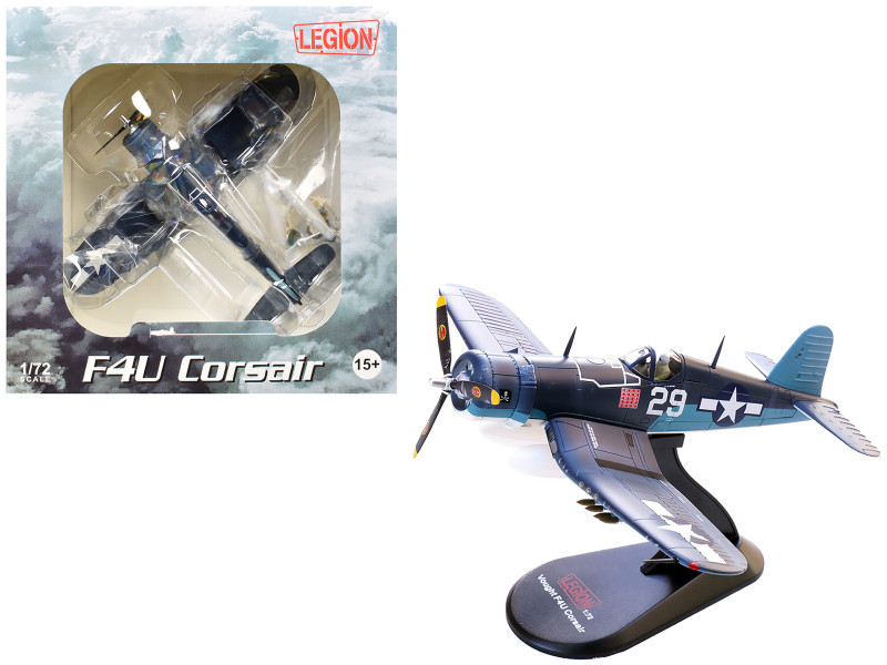 Vought F4U-1A Corsair Fighter Aircraft Ace Ira Kepford VF-17 Jolly Rogers Bougainville Solomon Islands 1944 United States Navy 1/72 Diecast Model Legion LEG-14619LH