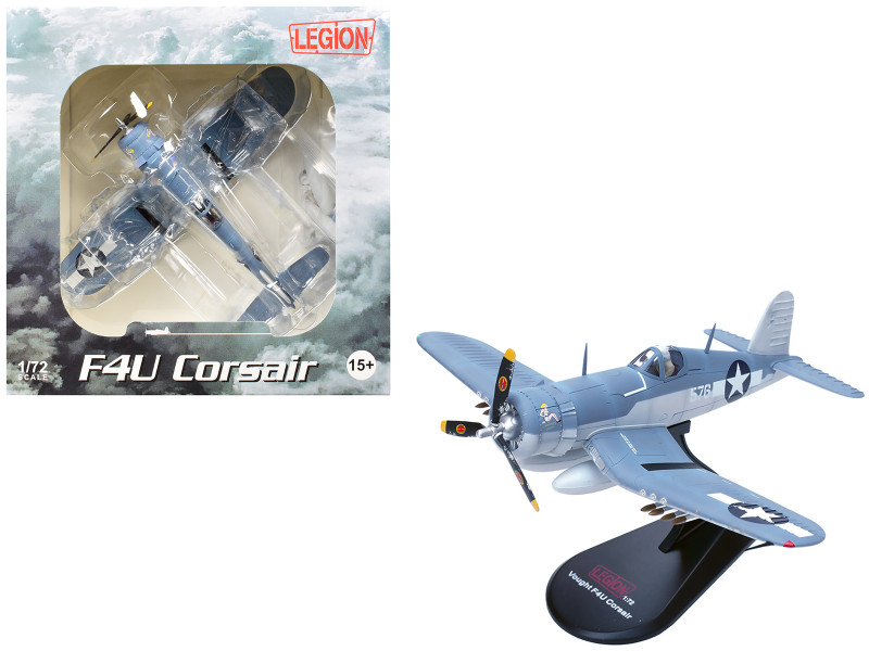 Vought F4U-1A Corsair Fighter Aircraft Marines Dream Capt. Edwin Olander VMF-214 Black Sheep Vella Lavella Solomon Islands 1943 United States Marine Corps 1/72 Diecast Model Legion LEG-14619LI