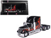 2010 International Lonestar Truck Tractor Black with Flame Graphics 1/64 Diecast Model IXO Models U64TR008