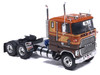 1976 Ford CL 9000 Truck Tractor Brown Two-Tone with Graphics 1/64 Diecast Model IXO Models U64TR009