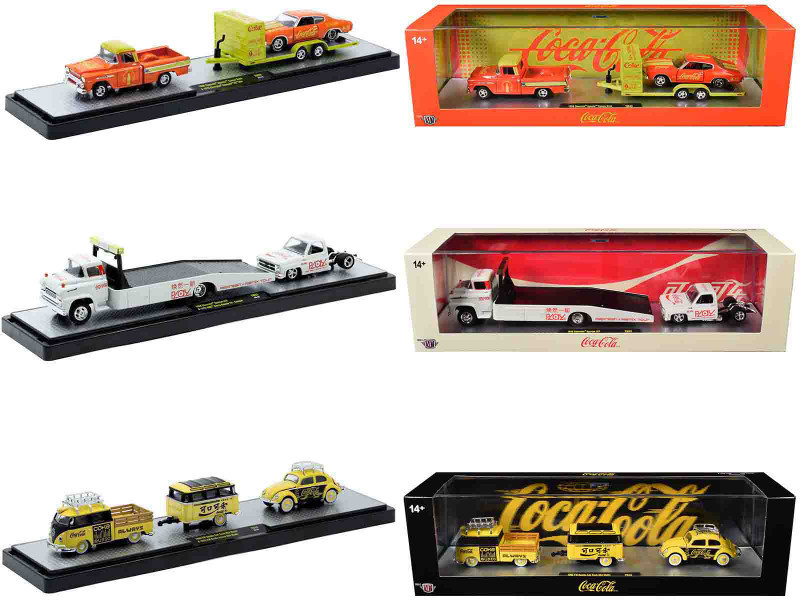 Auto Haulers Coca Cola Set of 3 pieces Release 43 Limited Edition to 6200 pieces Worldwide 1/64 Diecast Models M2 Machines 56000-TW43