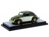 1952 Volkswagen Beetle Deluxe Model Dark Green with Beige Sides Limited Edition to 5250 pieces Worldwide 1/24 Diecast Model Car M2 Machines 40300-137A