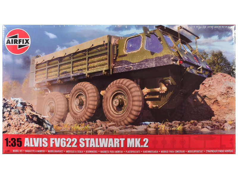 Level 3 Model Kit Alvis FV622 Stalwart Mk.2 Military Truck with 3 Scheme Options 1/35 Scale Plastic Model Kit Airfix AIRA1381F