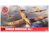 Level 1 Model Kit Hawker Hurricane Mk.I Aircraft with 2 Scheme Options 1/72 Scale Plastic Model Kit Airfix AIRA02067AF