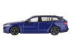 BMW M5 Touring Marina Bay Blue Metallic with Black Top and Sun Roof Limited Edition 1/64 Diecast Model Car Mini GT MGT01080