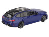 BMW M5 Touring Marina Bay Blue Metallic with Black Top and Sun Roof Limited Edition 1/64 Diecast Model Car Mini GT MGT01080
