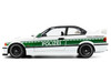 1991 BMW E36 M3 Custom Drift Polizei White with Green Stripes 1/18 Diecast Model Car Solido S1803915