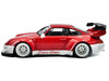 2020 RWB Bodykit Porco Rosso Red and White 1/18 Diecast Model Car Solido S1808505