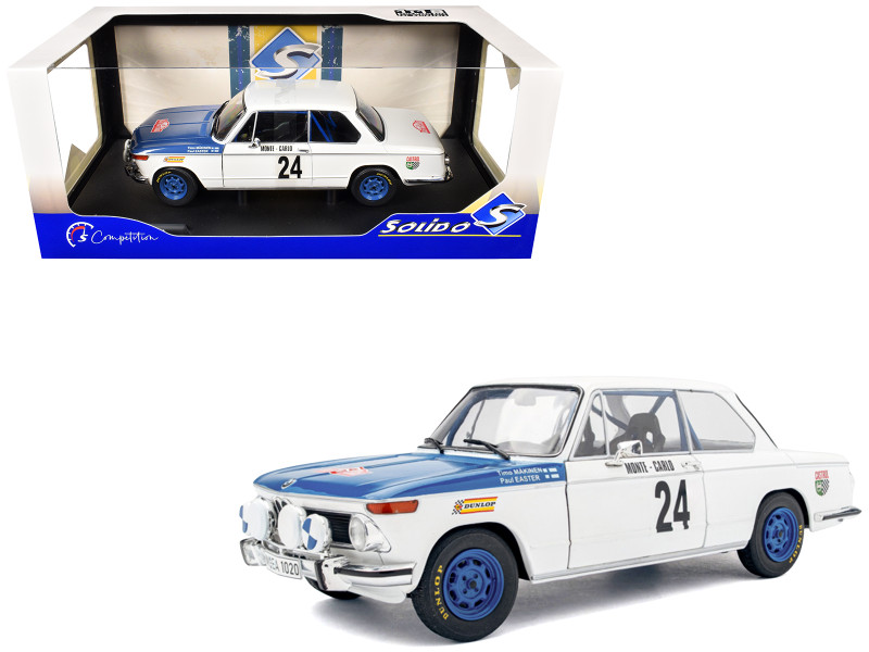 BMW 2002 Tii #24 Timo Makinen - Paul Easter 2nd Place Rallye Monte-Carlo 1969 Competition 1/18 Diecast Model Car Solido S1808603