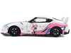 2024 Toyota GR Supra Itasha White with Graphics StreetFighters 1/18 Diecast Model Car Solido S1809008