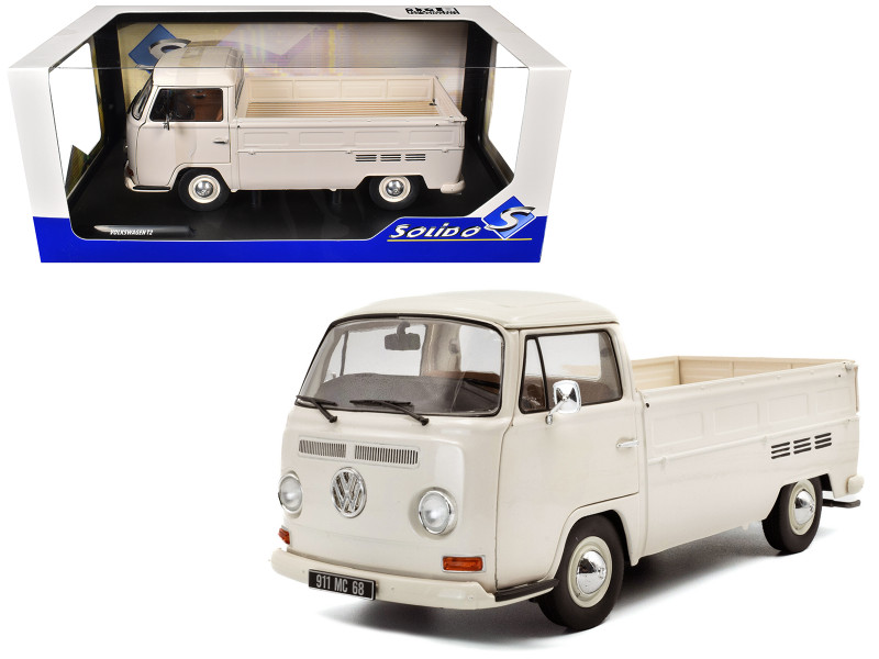 1968 Volkswagen T2 Pickup Truck Beige 1/18 Diecast Model Car Solido S1809404