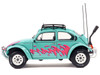 1976 Volkswagen Beetle Baja Miami Green with Pink Graphics 1/18 Diecast Model Car Solido S1809604
