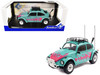 1976 Volkswagen Beetle Baja Miami Green with Pink Graphics 1/18 Diecast Model Car Solido S1809604