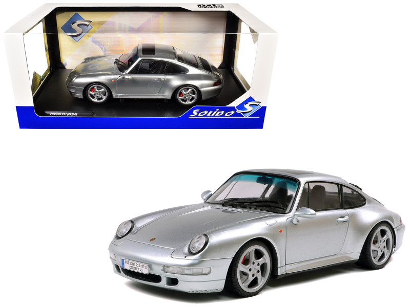 1996 Porsche 911 993 4S Polar Silver Metallic 1/18 Diecast Model Car Solido S1810103