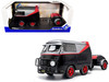 2024 Volkswagen Kool Kombi Sport Van with Trailer Black and Silver with Red Stripe 1/18 Diecast Model Car Solido S1810903