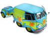 2024 Volkswagen Kool Kombi Van with Trailer Ghost Hunter Blue and Green with Graphics 1/18 Diecast Model Car Solido S1810904