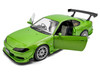 1999 Nissan Silvia S15 Spec-R Aero RHD Right Hand Drive Never Satisfied Green Metallic 1/18 Diecast Model Car Solido S1812203