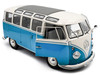 1962 Volkswagen T1 Samba Bus Baby Blue and White 1/18 Diecast Model Car Solido S1813401