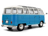 1962 Volkswagen T1 Samba Bus Baby Blue and White 1/18 Diecast Model Car Solido S1813401
