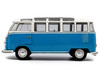 1962 Volkswagen T1 Samba Bus Baby Blue and White 1/18 Diecast Model Car Solido S1813401