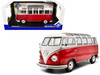 1962 Volkswagen T1 Samba Bus Red and White 1/18 Diecast Model Car Solido S1813402