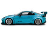 2024 Toyota GR86 LBWK Body Kit RHD Right Hand Drive Baby Blue with Black Top 1/18 Diecast Model Car Solido S1813601