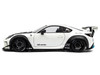 2024 Toyota GR86 LBWK Body Kit RHD Right Hand Drive Pearl White with Carbon Hood 1/18 Diecast Model Car Solido S1813602