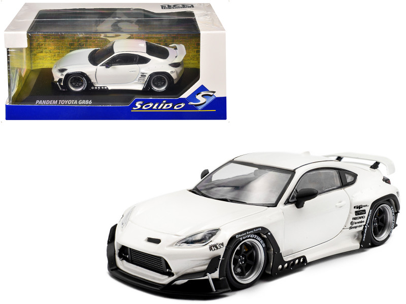 2022 Toyota Pandem GR86 White Metallic 1/43 Diecast Model Car Solido S4315102