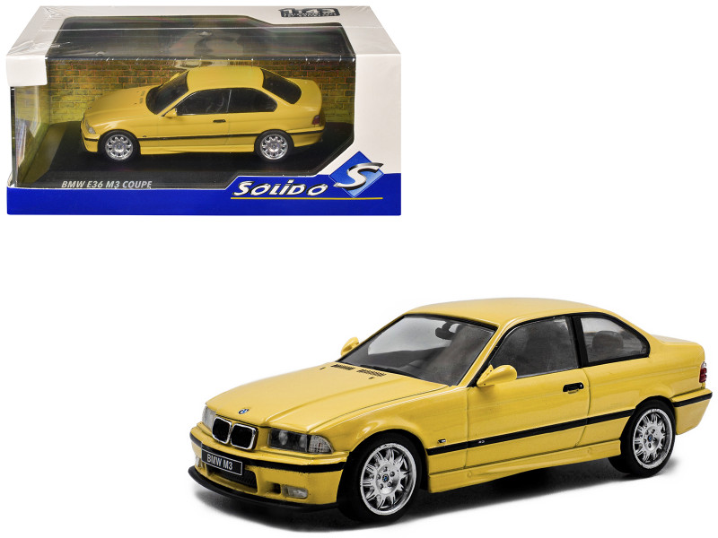1999 BMW E36 M3 Coupe Dakar Yellow 1/43 Diecast Model Car Solido S4315203