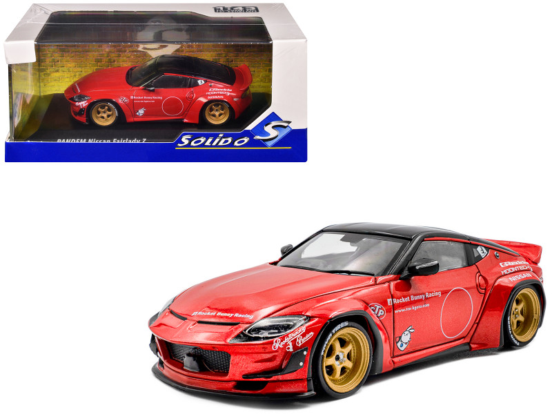 2022 Nissan Pandem Fairlady Z RHD Right Hand Drive Red Metallic with Black Top 1/43 Diecast Model Car Solido S4315501