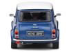 1994 Mini Cooper Sport Tahiti Blue Metallic with White Top and Stripes 1/43 Diecast Model Car Solido S4316602