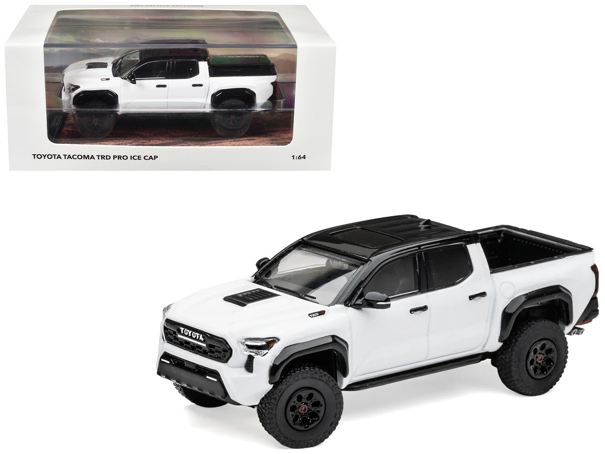 Toyota Tacoma TRD PRO Pickup Truck Ice Cap White with Black Top