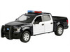 2019 Ford F 150 Lariat Crew Cab Pickup Truck Black and White with Flashing Light Bar and Front and Rear Lights and Sounds 1/27 Diecast Model Car Motormax 79542BKW