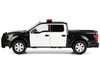 2019 Ford F 150 Lariat Crew Cab Pickup Truck Black and White with Flashing Light Bar and Front and Rear Lights and Sounds 1/27 Diecast Model Car Motormax 79542BKW