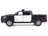 2019 RAM 1500 Laramie Crew Cab Pickup Truck Black and White with Flashing Light Bar and Front and Rear Lights and Sounds 1/24-1/27 Diecast Model Car Motormax 79544BKW