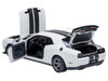 2023 Dodge Challenger SRT Super Stock Knuckle White with Carbon Stripes 1/18 Model Car Autoart 71766