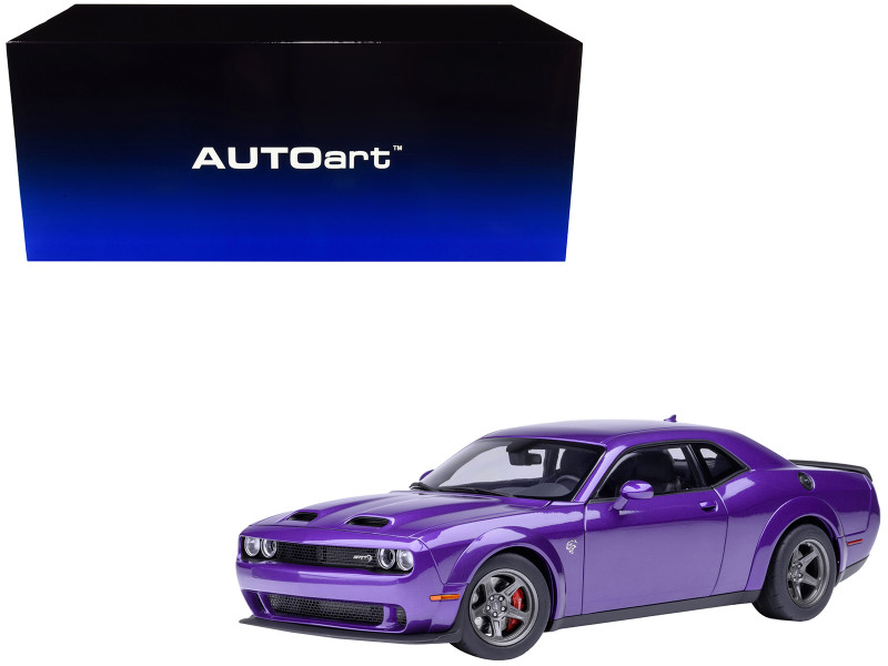 2023 Dodge Challenger SRT Super Stock Plum Crazy Purple 1/18 Model Car Autoart 71768