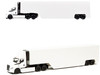 Freightliner eCascadia Truck with Container Trailer White 1/62 Diecast Model Car Kinsmart KT1303D